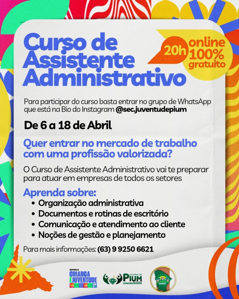 Cursos de Capacitação para a Juventude!